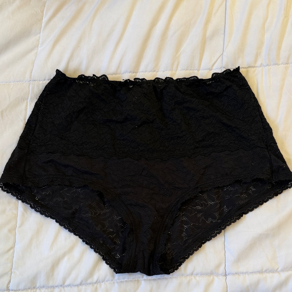 High-Waist 4 way stretch Black Lace Brief Panty for Women